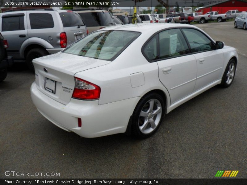 Satin White Pearl / Warm Ivory 2009 Subaru Legacy 2.5i Sedan