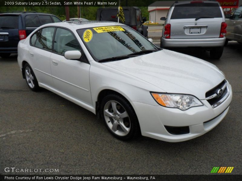 Satin White Pearl / Warm Ivory 2009 Subaru Legacy 2.5i Sedan