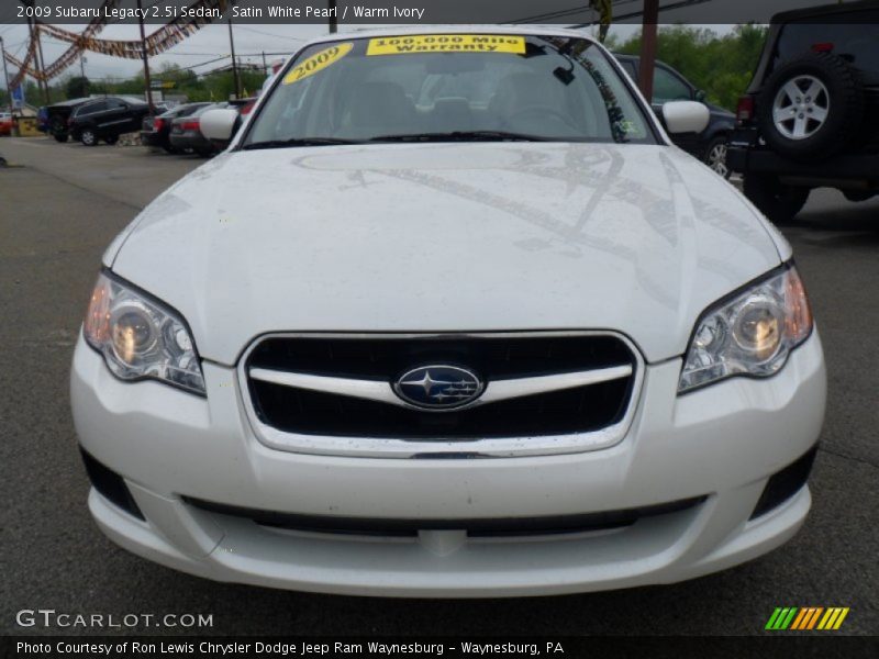 Satin White Pearl / Warm Ivory 2009 Subaru Legacy 2.5i Sedan