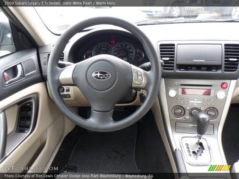 Satin White Pearl / Warm Ivory 2009 Subaru Legacy 2.5i Sedan