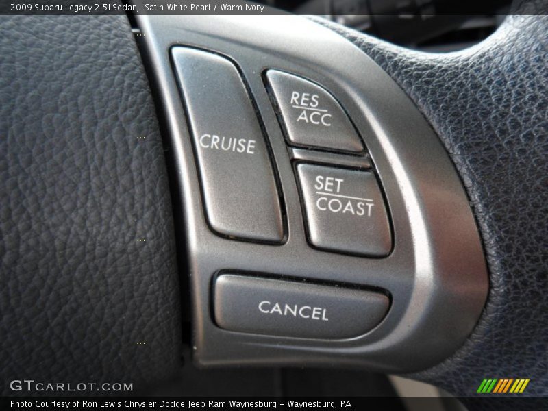 Satin White Pearl / Warm Ivory 2009 Subaru Legacy 2.5i Sedan