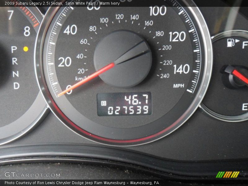 Satin White Pearl / Warm Ivory 2009 Subaru Legacy 2.5i Sedan