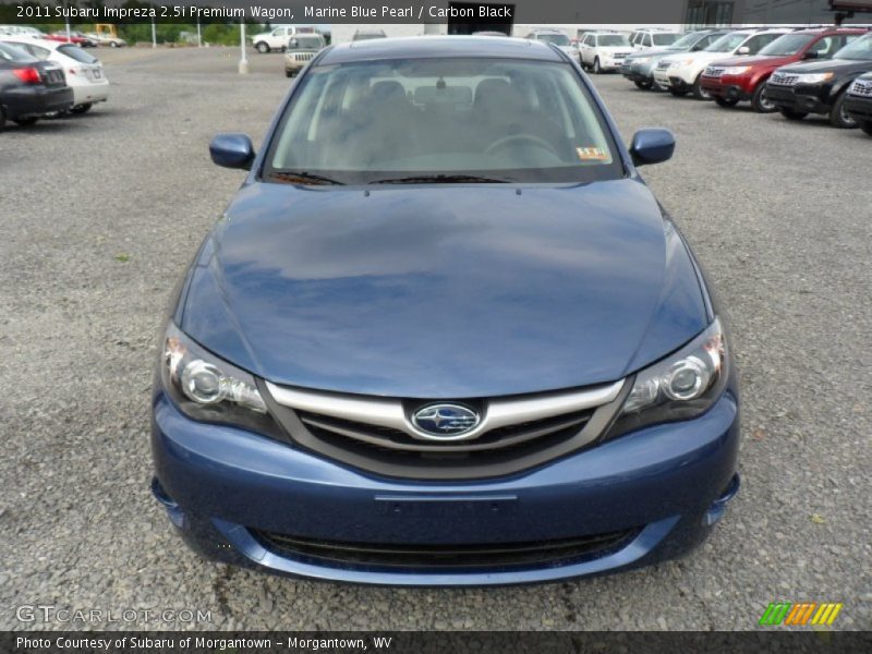 Marine Blue Pearl / Carbon Black 2011 Subaru Impreza 2.5i Premium Wagon