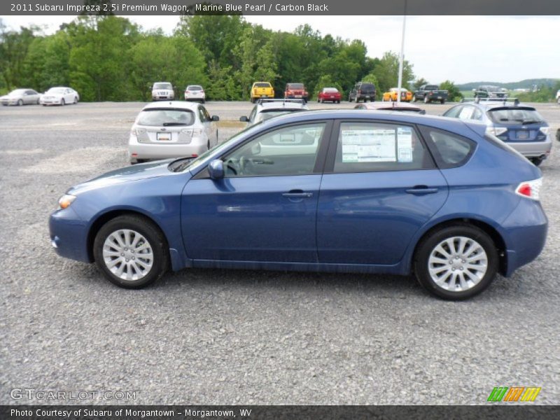 Marine Blue Pearl / Carbon Black 2011 Subaru Impreza 2.5i Premium Wagon