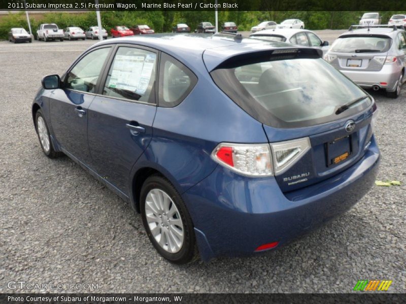 Marine Blue Pearl / Carbon Black 2011 Subaru Impreza 2.5i Premium Wagon