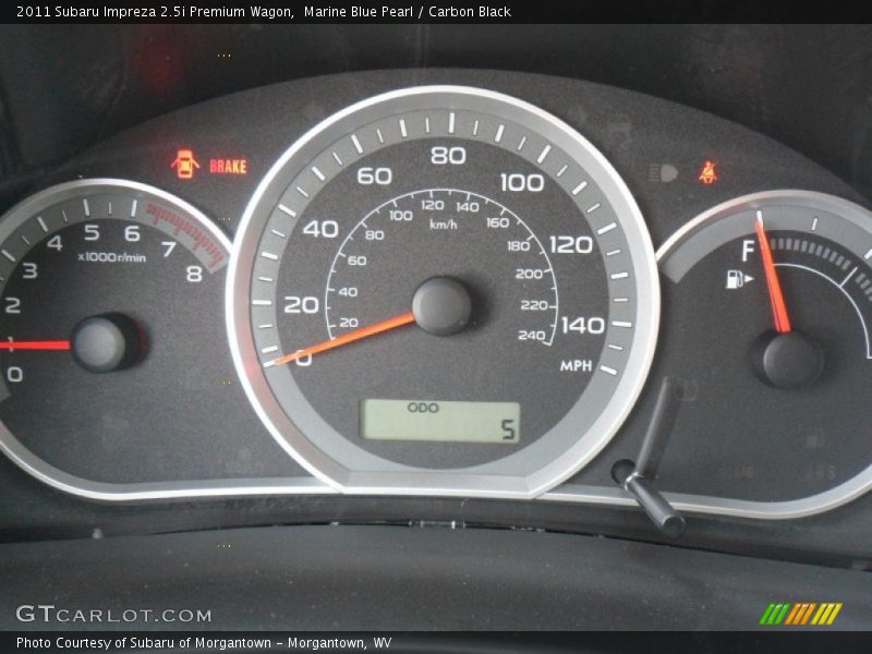 Marine Blue Pearl / Carbon Black 2011 Subaru Impreza 2.5i Premium Wagon