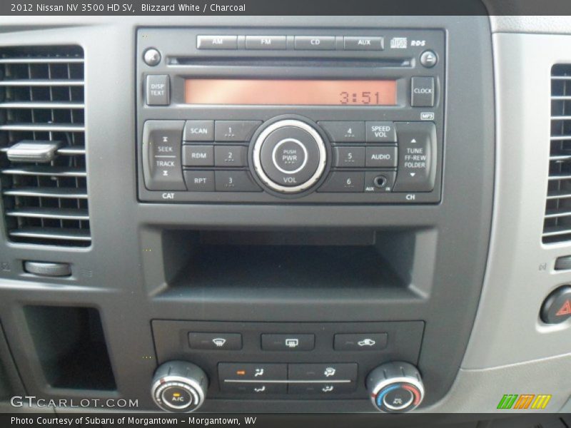 Controls of 2012 NV 3500 HD SV