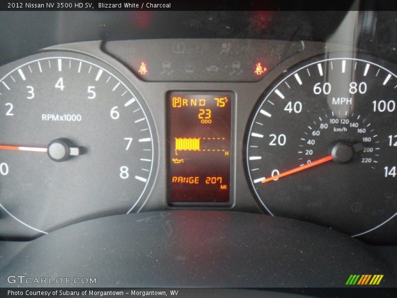  2012 NV 3500 HD SV 3500 HD SV Gauges