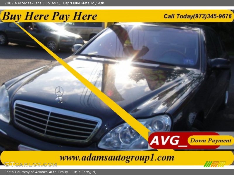 Capri Blue Metallic / Ash 2002 Mercedes-Benz S 55 AMG