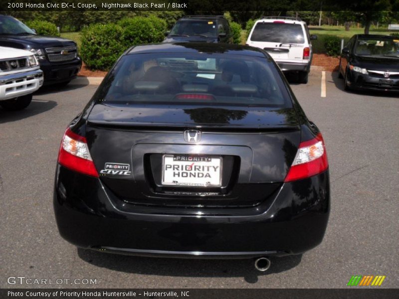 Nighthawk Black Pearl / Black 2008 Honda Civic EX-L Coupe