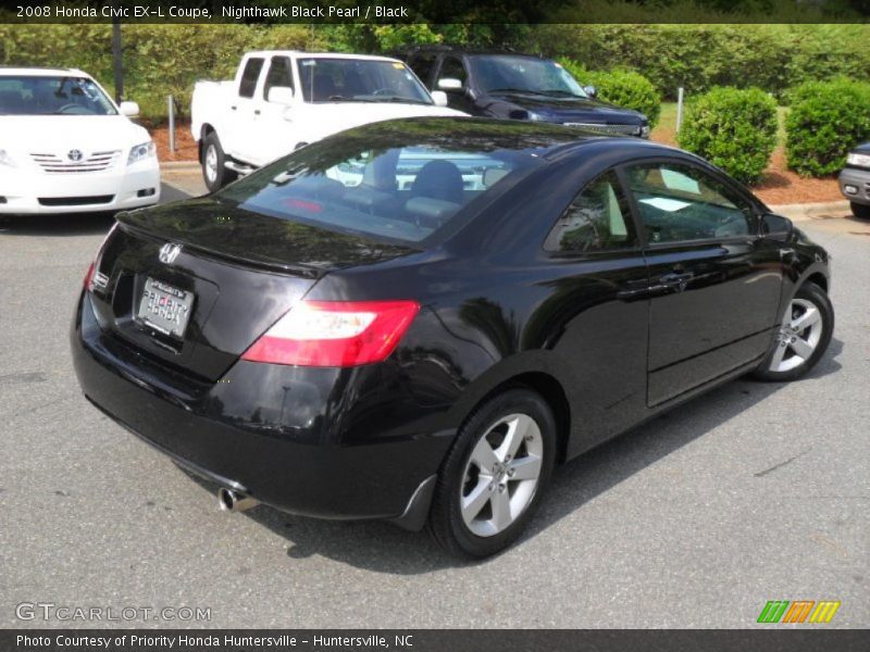 Nighthawk Black Pearl / Black 2008 Honda Civic EX-L Coupe
