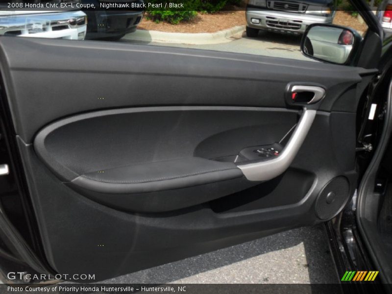 Nighthawk Black Pearl / Black 2008 Honda Civic EX-L Coupe