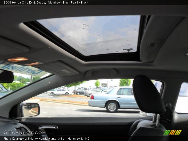 Nighthawk Black Pearl / Black 2008 Honda Civic EX-L Coupe