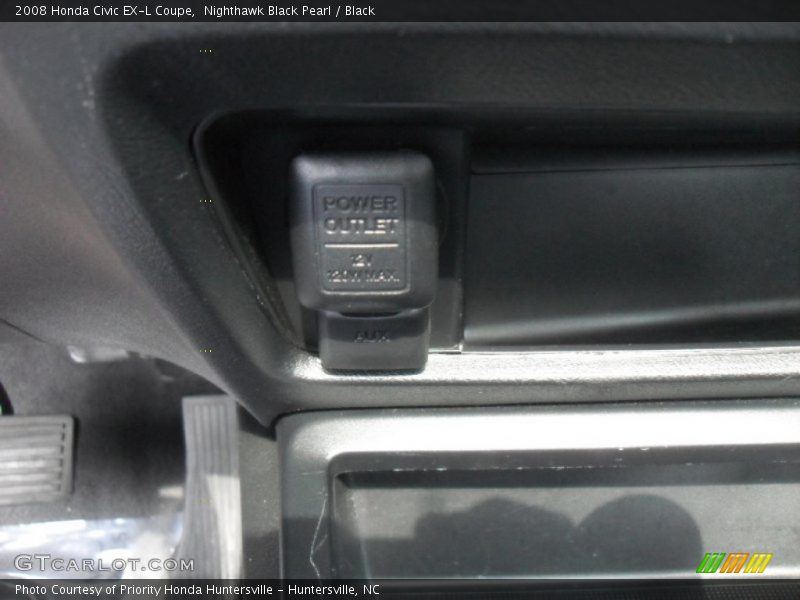 Nighthawk Black Pearl / Black 2008 Honda Civic EX-L Coupe