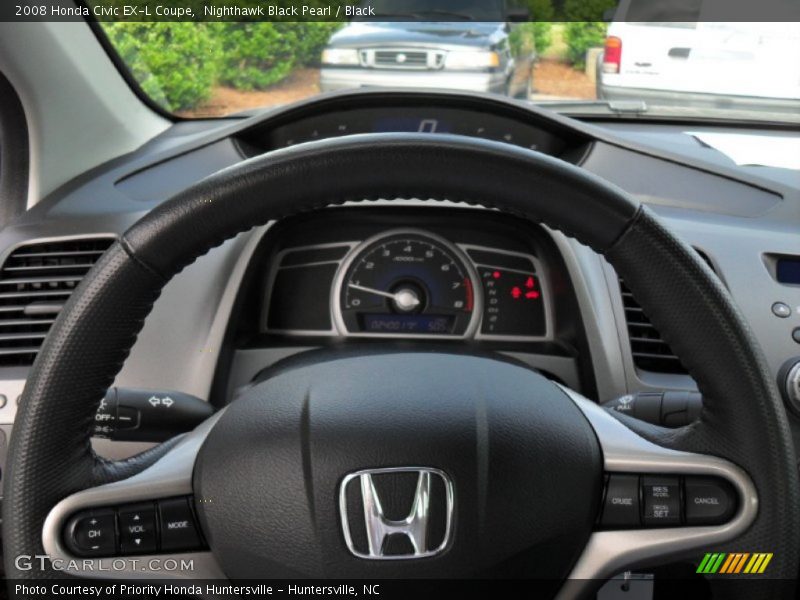 Nighthawk Black Pearl / Black 2008 Honda Civic EX-L Coupe