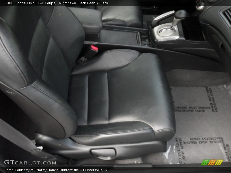 Nighthawk Black Pearl / Black 2008 Honda Civic EX-L Coupe