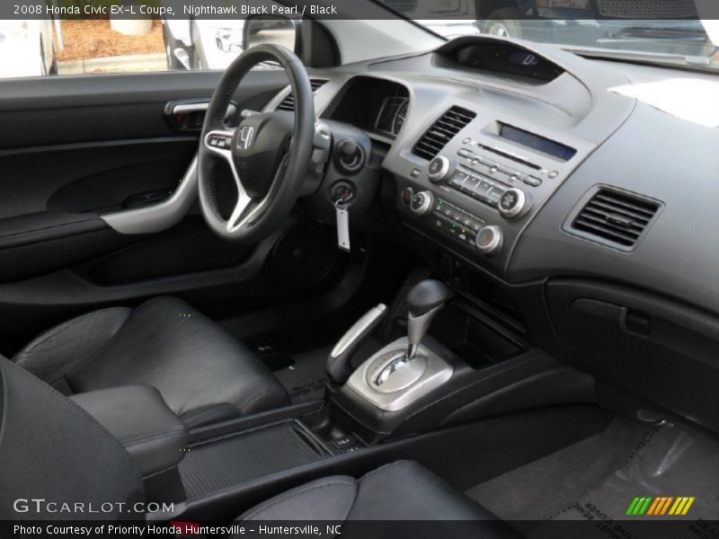 Nighthawk Black Pearl / Black 2008 Honda Civic EX-L Coupe