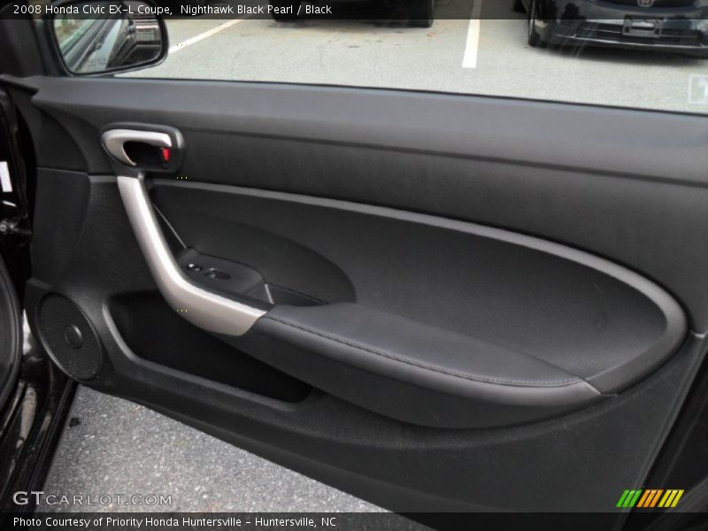 Nighthawk Black Pearl / Black 2008 Honda Civic EX-L Coupe