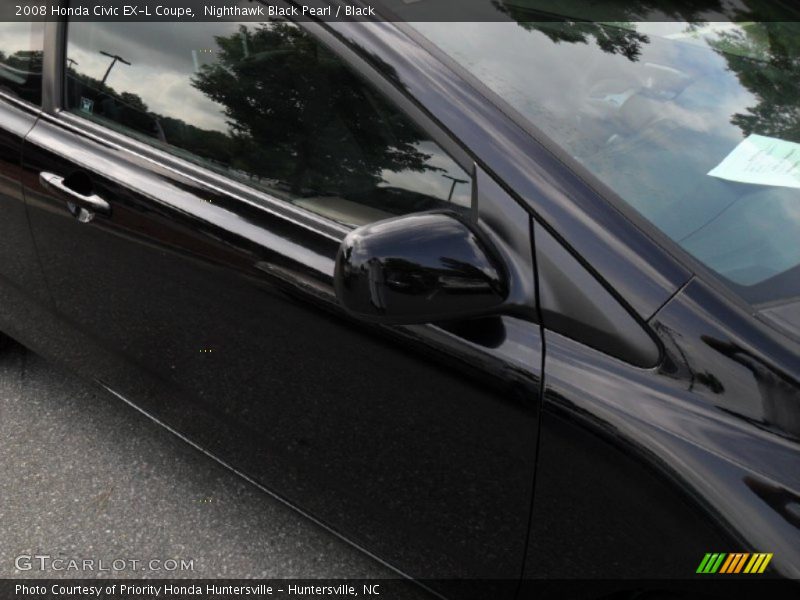 Nighthawk Black Pearl / Black 2008 Honda Civic EX-L Coupe