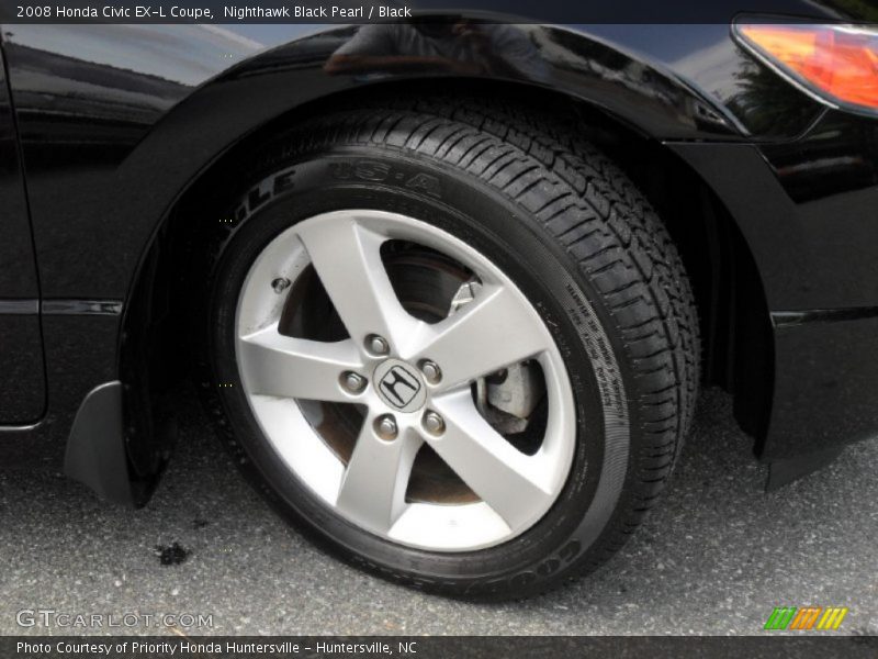 Nighthawk Black Pearl / Black 2008 Honda Civic EX-L Coupe