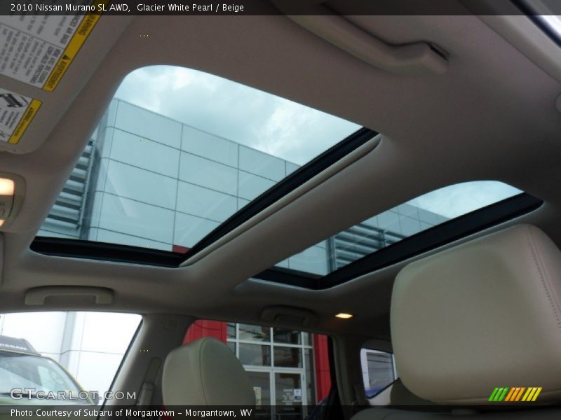 Glacier White Pearl / Beige 2010 Nissan Murano SL AWD