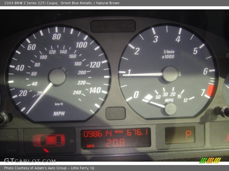 Orient Blue Metallic / Natural Brown 2004 BMW 3 Series 325i Coupe
