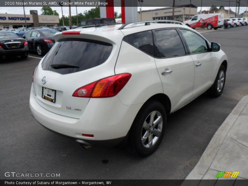 Glacier White Pearl / Beige 2010 Nissan Murano SL AWD