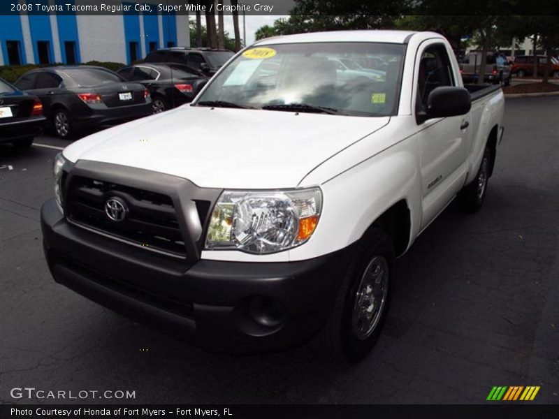 Super White / Graphite Gray 2008 Toyota Tacoma Regular Cab