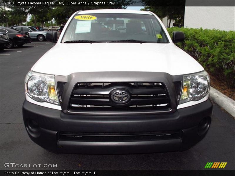 Super White / Graphite Gray 2008 Toyota Tacoma Regular Cab