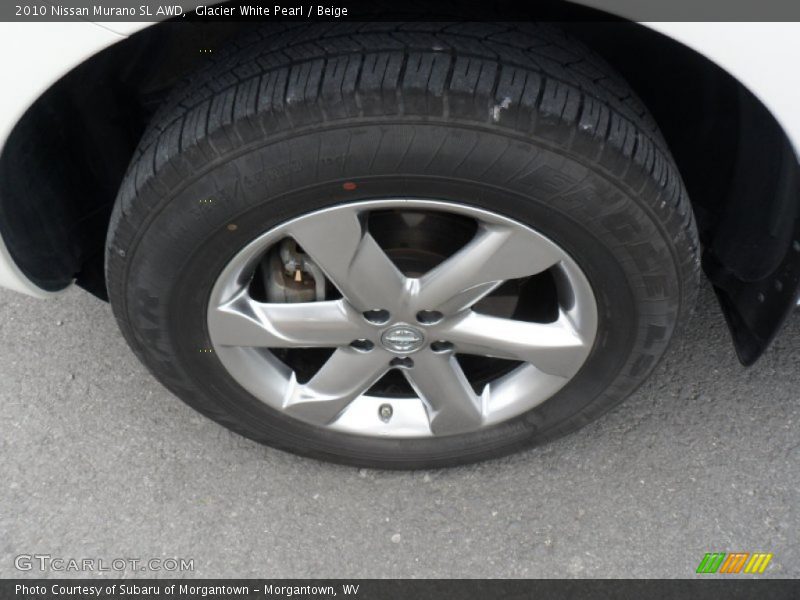 Glacier White Pearl / Beige 2010 Nissan Murano SL AWD