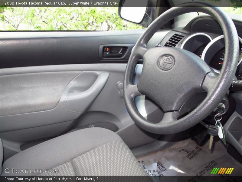 Super White / Graphite Gray 2008 Toyota Tacoma Regular Cab