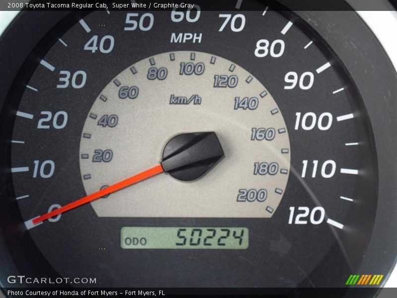 Super White / Graphite Gray 2008 Toyota Tacoma Regular Cab