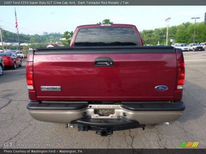 Dark Toreador Red Metallic / Tan 2007 Ford F250 Super Duty XLT Crew Cab 4x4
