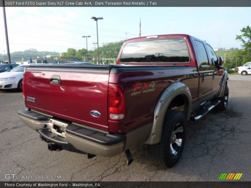 Dark Toreador Red Metallic / Tan 2007 Ford F250 Super Duty XLT Crew Cab 4x4
