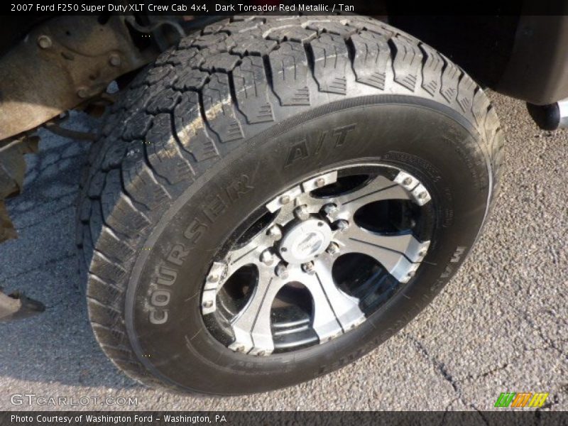 Dark Toreador Red Metallic / Tan 2007 Ford F250 Super Duty XLT Crew Cab 4x4