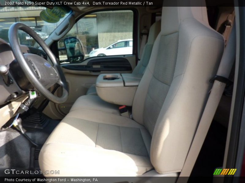 Dark Toreador Red Metallic / Tan 2007 Ford F250 Super Duty XLT Crew Cab 4x4
