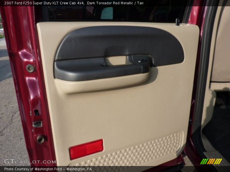 Dark Toreador Red Metallic / Tan 2007 Ford F250 Super Duty XLT Crew Cab 4x4
