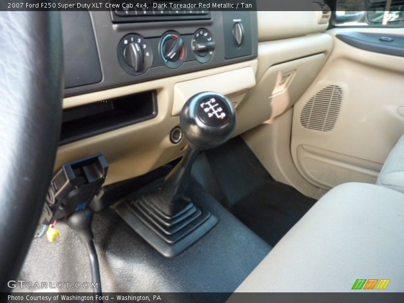 Dark Toreador Red Metallic / Tan 2007 Ford F250 Super Duty XLT Crew Cab 4x4