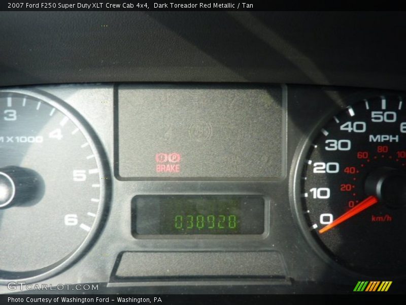 Dark Toreador Red Metallic / Tan 2007 Ford F250 Super Duty XLT Crew Cab 4x4