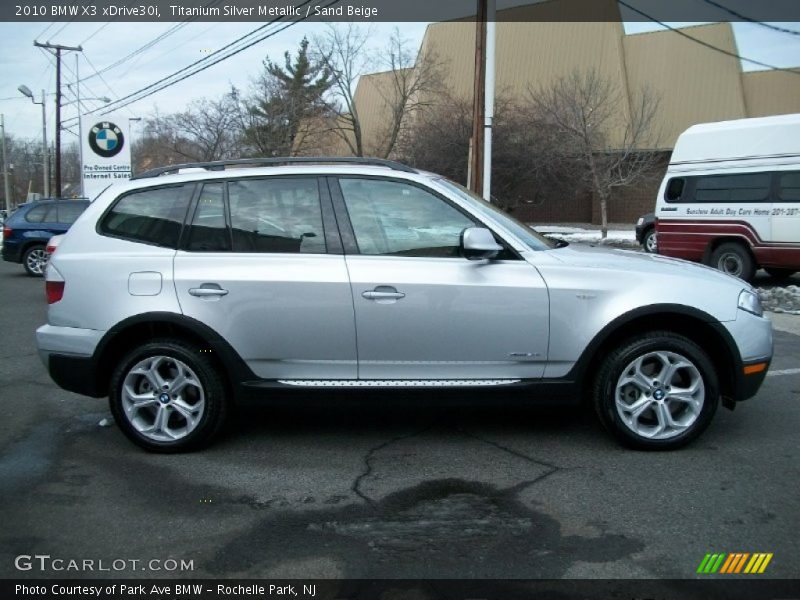 Titanium Silver Metallic / Sand Beige 2010 BMW X3 xDrive30i