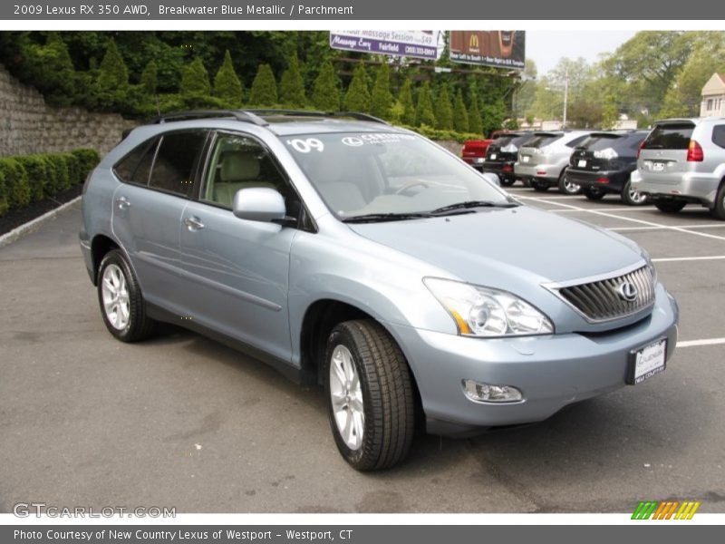 Breakwater Blue Metallic / Parchment 2009 Lexus RX 350 AWD