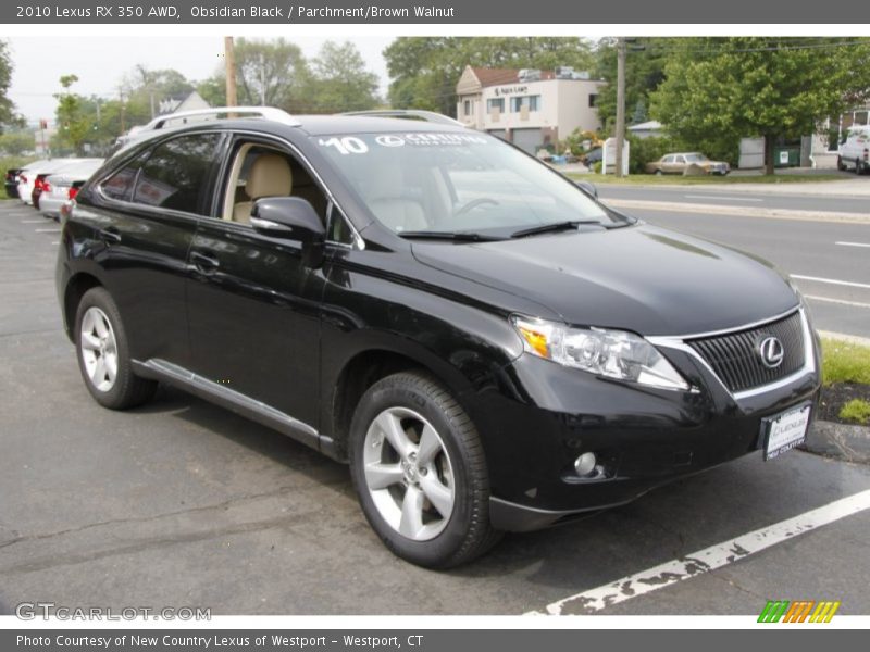 Obsidian Black / Parchment/Brown Walnut 2010 Lexus RX 350 AWD