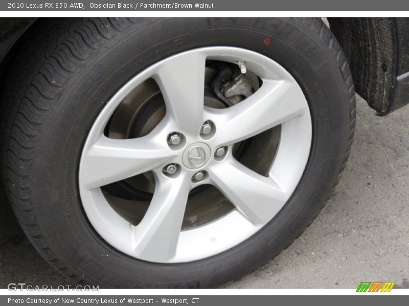 Obsidian Black / Parchment/Brown Walnut 2010 Lexus RX 350 AWD