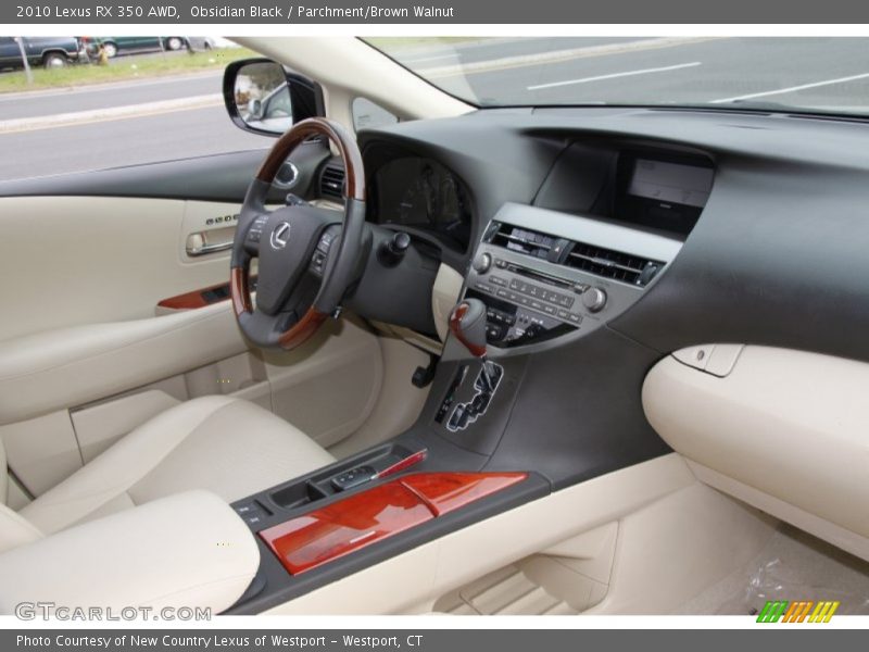 Obsidian Black / Parchment/Brown Walnut 2010 Lexus RX 350 AWD