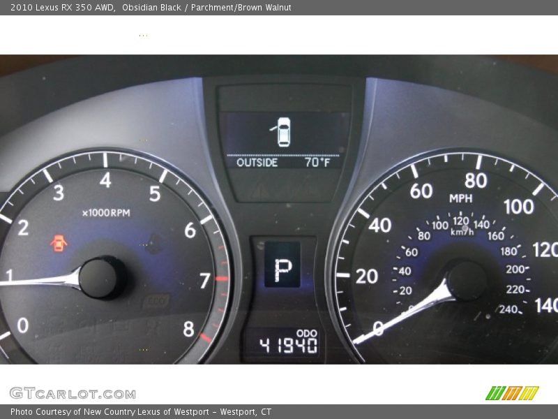 Obsidian Black / Parchment/Brown Walnut 2010 Lexus RX 350 AWD