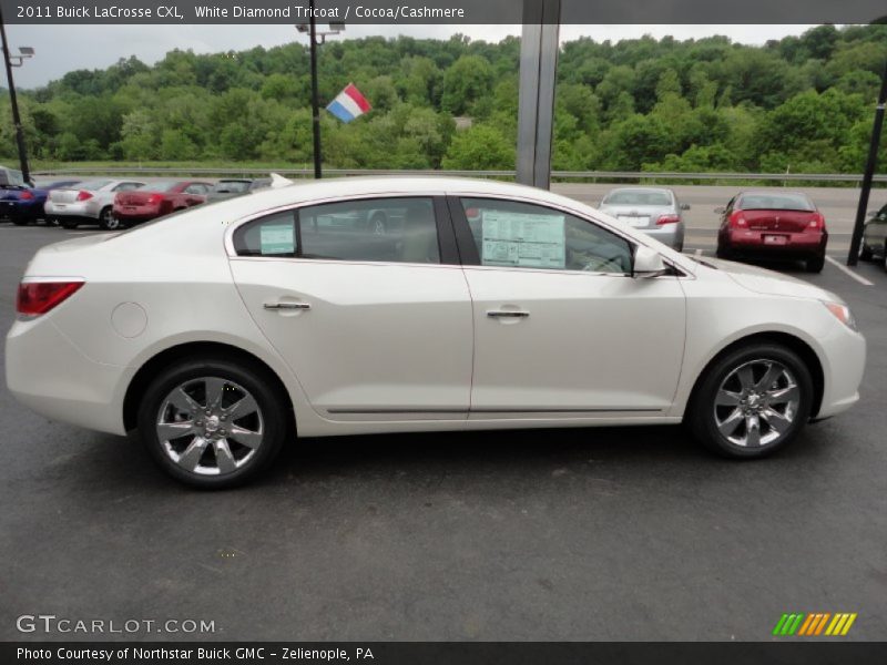 White Diamond Tricoat / Cocoa/Cashmere 2011 Buick LaCrosse CXL