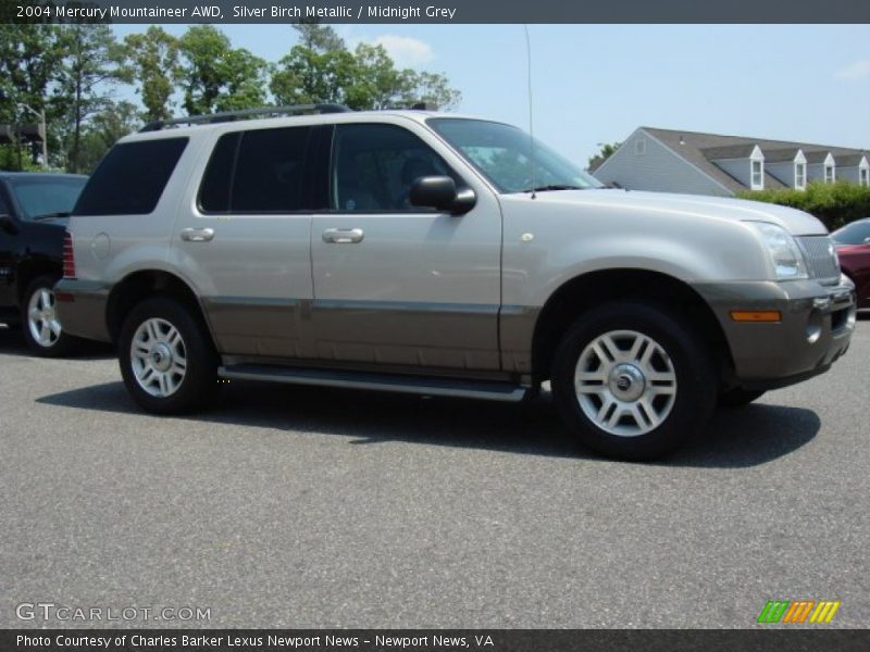Silver Birch Metallic / Midnight Grey 2004 Mercury Mountaineer AWD