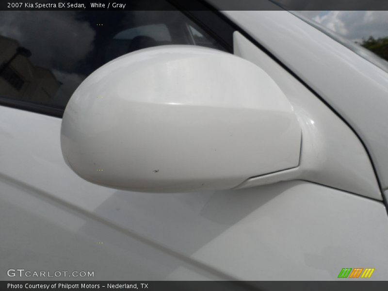 White / Gray 2007 Kia Spectra EX Sedan