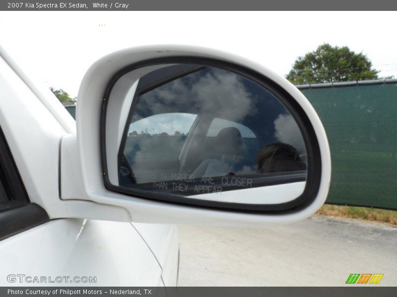 White / Gray 2007 Kia Spectra EX Sedan