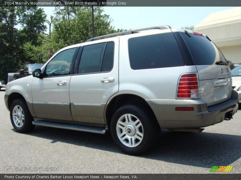 Silver Birch Metallic / Midnight Grey 2004 Mercury Mountaineer AWD